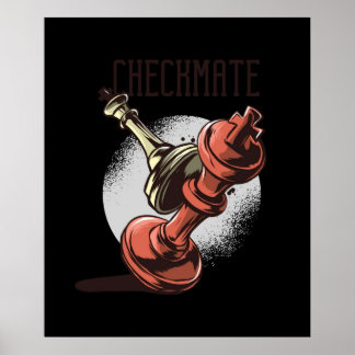 Checkmate Schachbrettspielstrategie Poster
