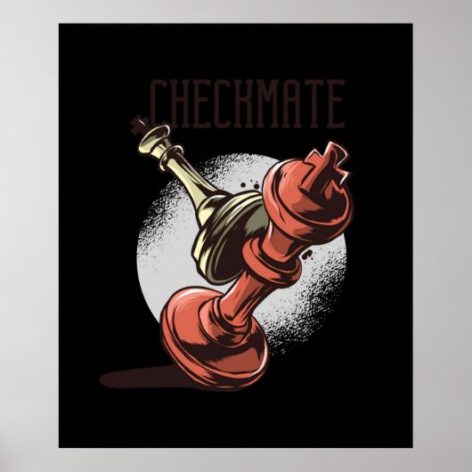 Checkmate Schachbrettspielstrategie Poster (Vorne)