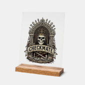 Checkmate Skull King Vintage Schach Acrylschild (Winkel)