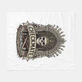 Checkmate Skull King Vintage Schach Fleecedecke (Vorderseite (Horizontal))