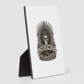 Checkmate Skull King Vintage Schach Fotoplatte (Seite)