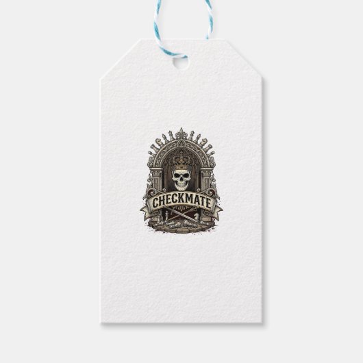 Checkmate Skull King Vintage Schach Geschenkanhänger (Vorderseite)