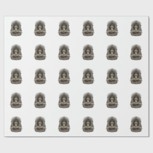 Checkmate Skull King Vintage Schach Geschenkpapier