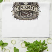 Checkmate Skull King Vintage Schach Geschirrtuch (Gefaltet)