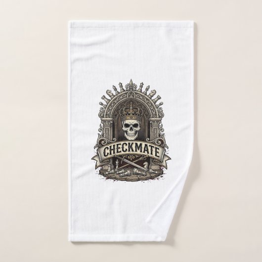 Checkmate Skull King Vintage Schach Handtuch (Handtuch)