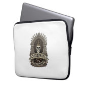 Checkmate Skull King Vintage Schach Laptopschutzhülle (Vorderseite Links)