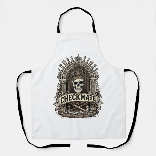 Checkmate Skull King Vintage Schach Schürze (Vorderseite)