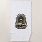 Checkmate Skull King Vintage Schach Strandtuch (Vorderseite)