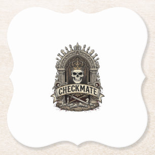 Checkmate Skull King Vintage Schach Untersetzer