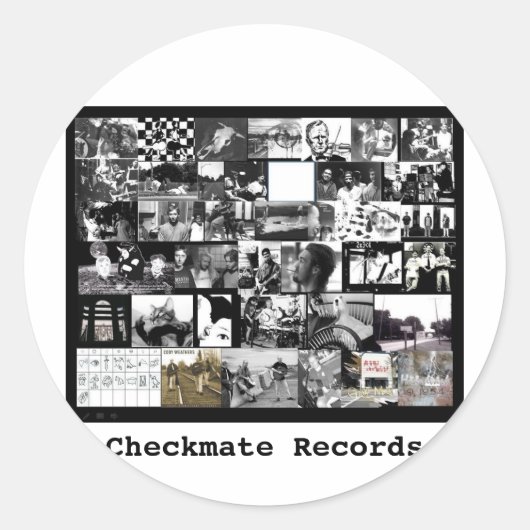 Checkmatte Runder Aufkleber (Vorderseite)