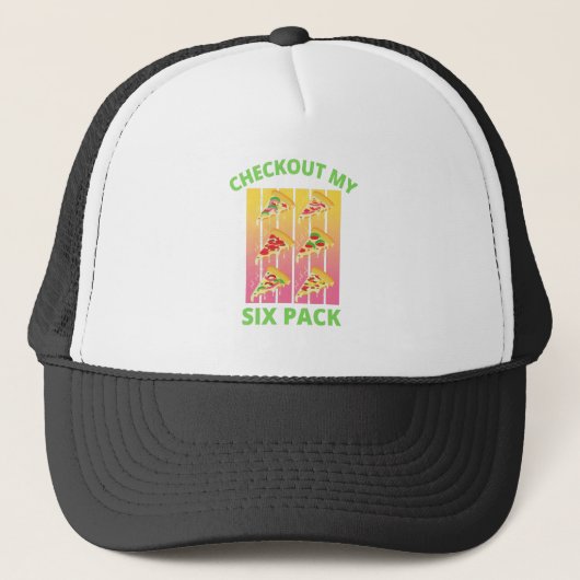CHECKOUT MY SIX PACK PIZZA TRUCKERKAPPE (Vorderseite)
