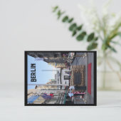 Checkpoint Charlie Berlin | Farbversion Postkarte (Stehend Vorderseite)