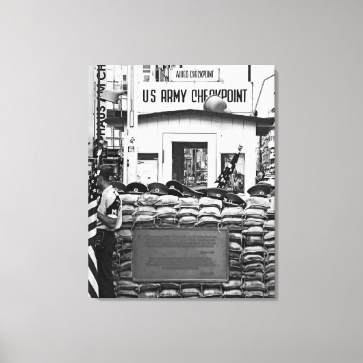 Checkpoint Charlie Berlin Leinwanddruck (Vorderseite)