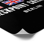 Checkpoint Charlie Kalter Krieg Berliner Mauer Ost Poster (Ecke)