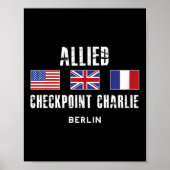Checkpoint Charlie Kalter Krieg Berliner Mauer Ost Poster (Vorne)