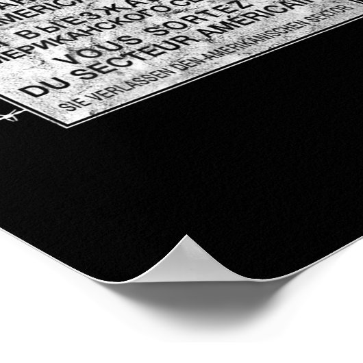 Checkpoint Charlie Kalter Krieg Berliner Mauer Ost Poster (Ecke)