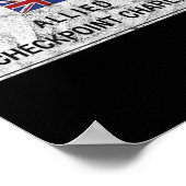 Checkpoint Charlie Kalter Krieg Berliner Mauer Ost Poster (Ecke)