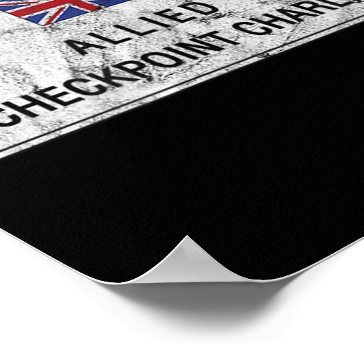 Checkpoint Charlie Kalter Krieg Berliner Mauer Ost Poster (Ecke)