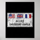 Checkpoint Charlie Kalter Krieg Berliner Mauer Ost Poster (Vorne)