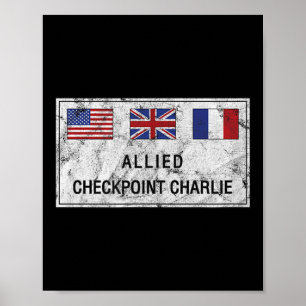 Checkpoint Charlie Kalter Krieg Berliner Mauer Ost Poster