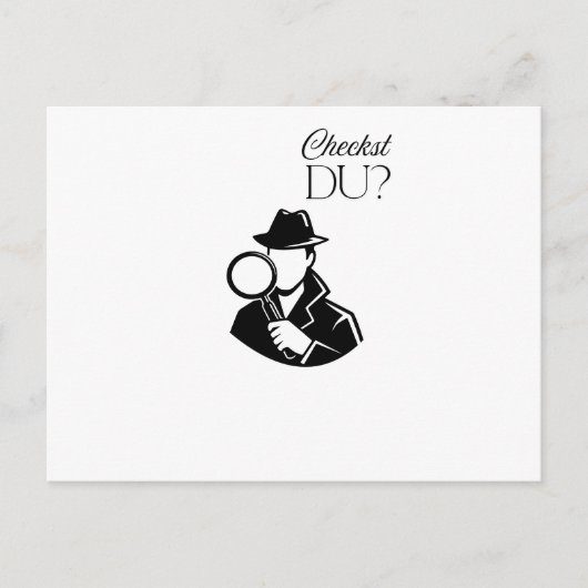 Checkst DU Detective jugendwort Postkarte (Vorderseite)
