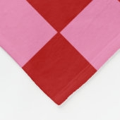 Checkte Red and Hot Pink Poker Karten Fleecedecke (Ecke)
