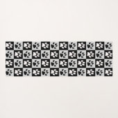 Checkte Schwarz-weiße Paws und Klauen Yogamatte (Rückseite (Horizontal))