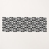 Checkte Schwarz-weiße Paws und Klauen Yogamatte (Vorderseite (Horizontal))