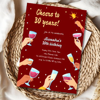 Checocktail zum Geburtstag von Erwachsenen Einladung