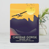 Cheddar Gorge Vintage Reise Poster. (Stehend Vorderseite)
