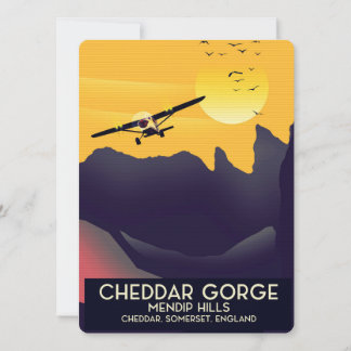 Cheddar Gorge Vintage Reise Poster.