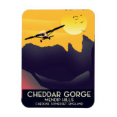 Cheddar Gorge Vintage Reise Poster. Magnet (Vertikal)