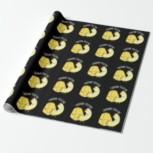 Cheddar Zusammen Lustiger Lebensmittelwitz Dunkler Geschenkpapier