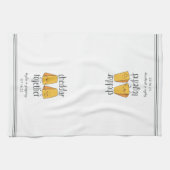 Cheddar Zusammen Niedlicher Funny Cheese Puff Geschirrtuch (Horizontal)