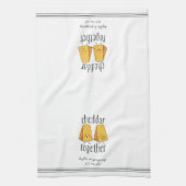 Cheddar Zusammen Niedlicher Funny Cheese Puff Geschirrtuch (Vertikal)