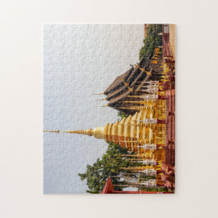 Chedi, Wat Phan Tao, Chiang Mai, Thailand Puzzle