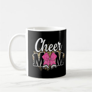 Chee Mama Größte Fan Leopard Print und Pom Pom Kaffeetasse