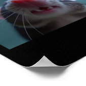 Cheeeeese! Haustier-Ratte-Aufkleber  Poster (Ecke)