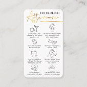 Cheek Blush Care Instructions Metallic Gold PMU Visitenkarte (Vorderseite)