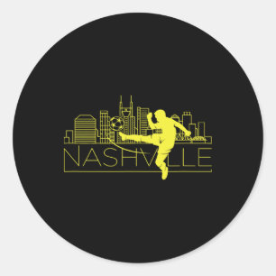 Cheek Kreationen Nashville Soccer City Mls , Herre Runder Aufkleber