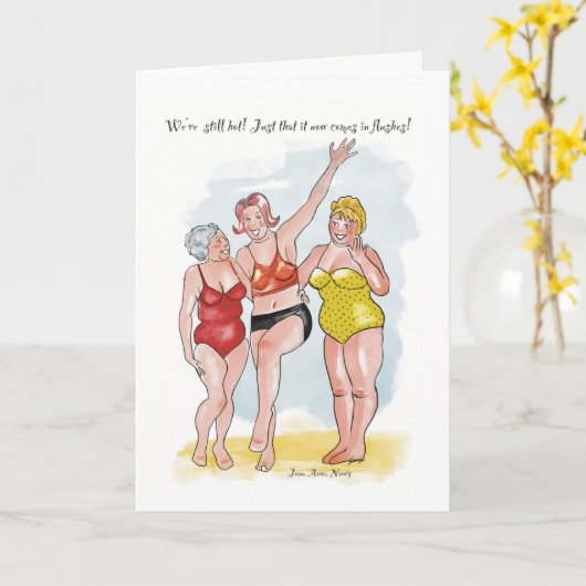 Cheeks Ladys 3 Freunde Karte (Gelbe Blume)