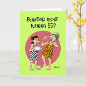 Cheeky 55. Geburtstagskarte Karte (Gelbe Blume)