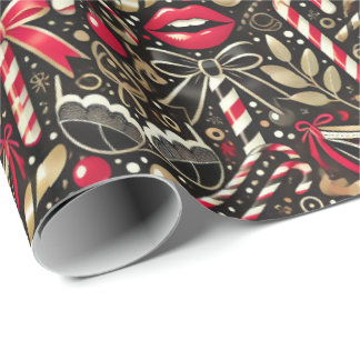 Cheeky and Elegant Adult Christmas Wrapping Paper Geschenkpapier