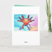 Cheeky Axolotl "get well soon" Karte (Rückseite)