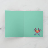 Cheeky Axolotl "get well soon" Karte (Innenseite)