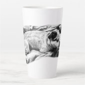 Cheeky Bedtime Look, Terrier on Guard Milchtasse (Vorderseite)