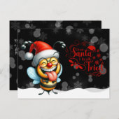 Cheeky Bee Dear Santa I Really Tried Postkarte (Vorne/Hinten)