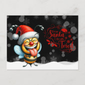 Cheeky Bee Dear Santa I Really Tried Postkarte (Vorderseite)