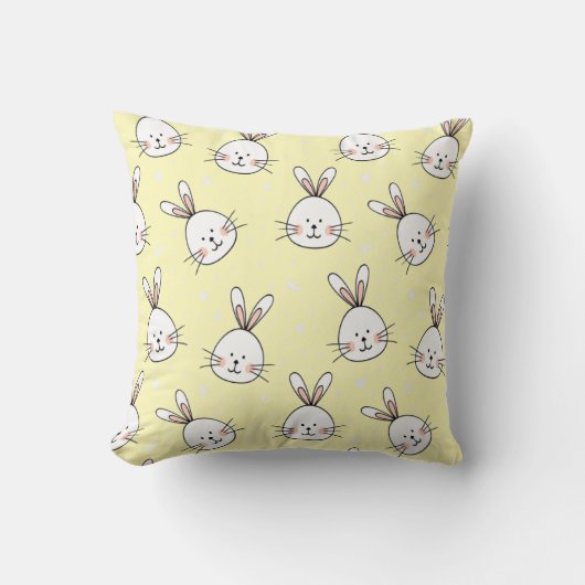 Cheeky Bunnies Pattern Kissen (Vorderseite)