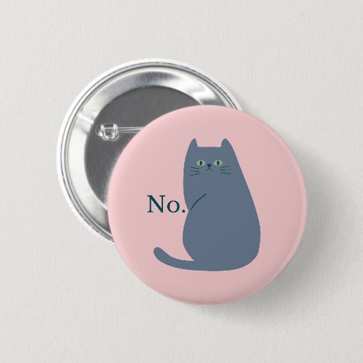 Cheeky Cat Funny Button (Vorne & Hinten)